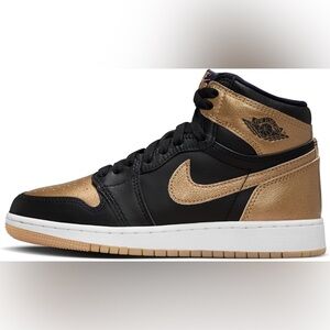 Jordan Black and Gold Sneakers